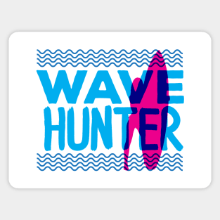 ☻ WAVE hunter ☻ retro surfing overprint style ✔ Sticker